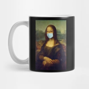 Pandemic Mask Art Mona Lisa Mug